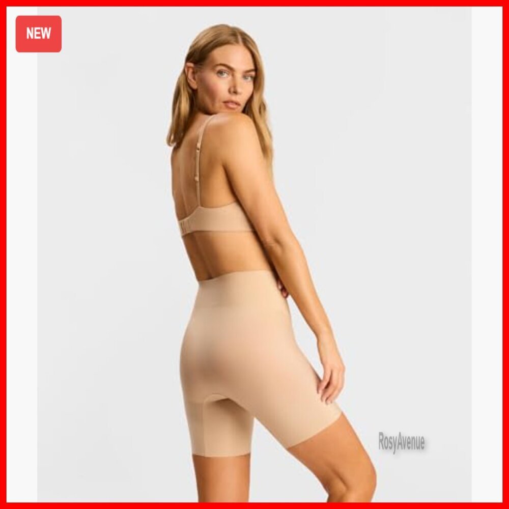 X-Small High-Waisted Shapewear Shorts Seamless Control Compression Panels - Picture 2 of 6
